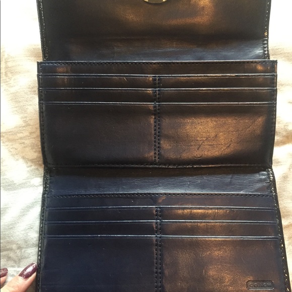 Blue coach handbag and wallet - Picture 13 of 13